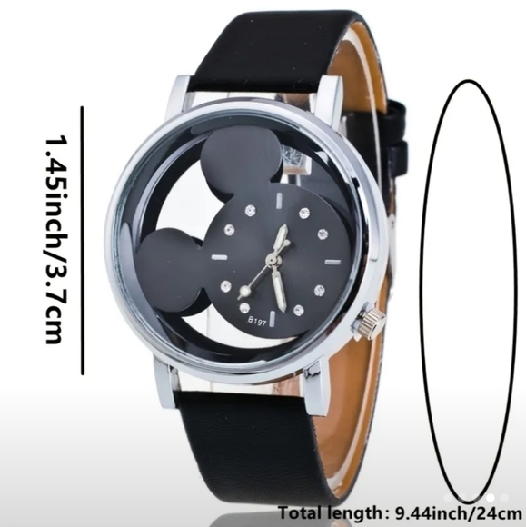 New red women's wristband mouse ears watch - Picture 2 of 2